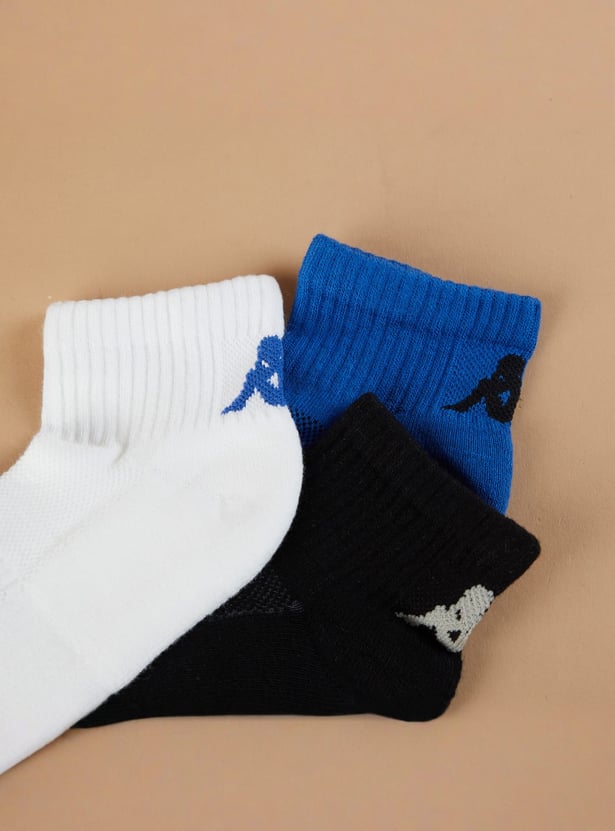 KAPPA Striped Ankle Length Sports Socks - Pack of 3
