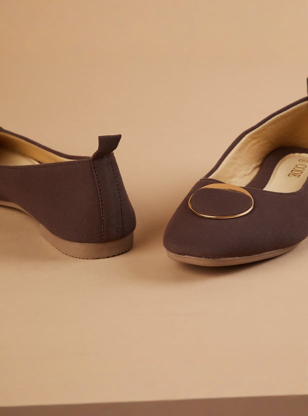 CODE Ballerinas with Metallic Accent
