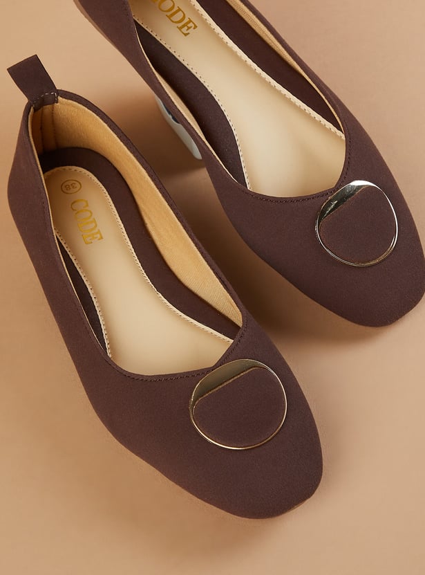 CODE Ballerinas with Metallic Accent
