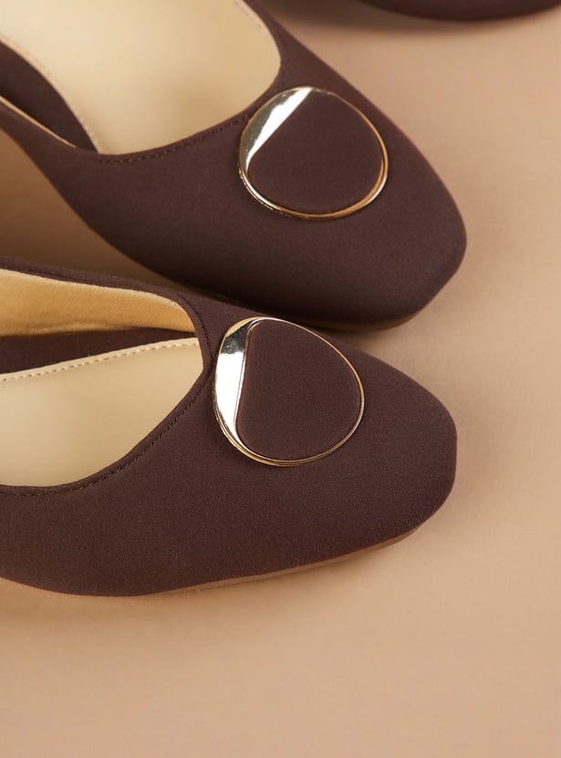 CODE Ballerinas with Metallic Accent
