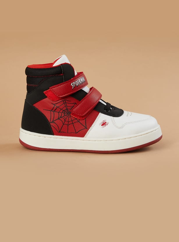 FAME FOREVER Boys Spiderman Colourblock High-Top Sneakers