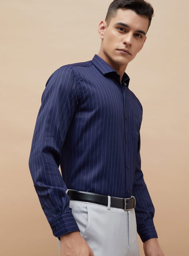 Buy CODE Striped Regular Fit Formal Shirt from CODE at just INR 999.0