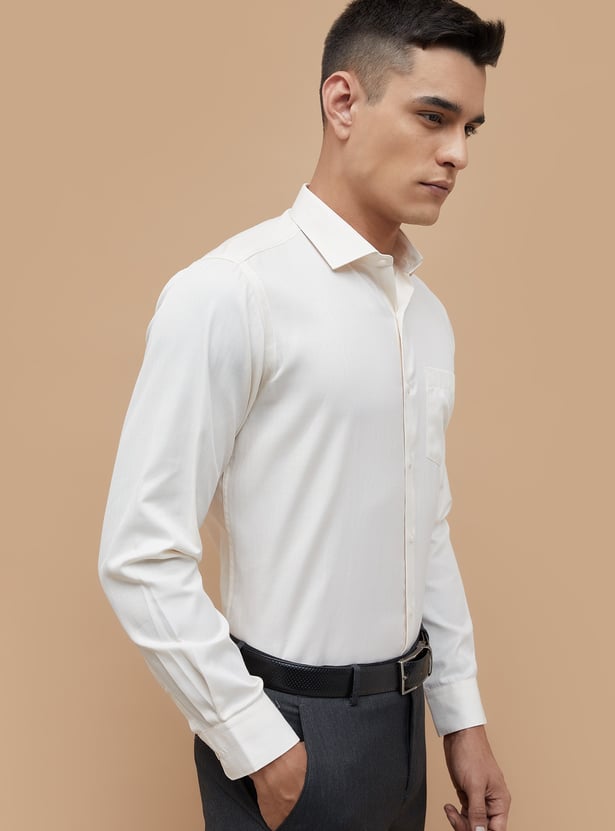 Buy CODE Patterned Slim Fit Formal Shirt from CODE at just INR 999.0