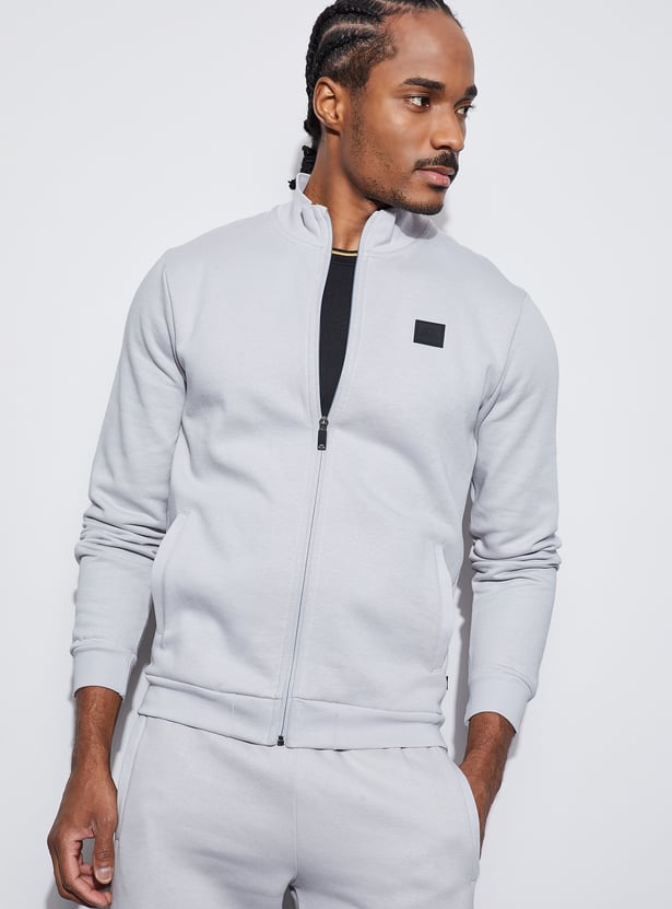 KAPPA Solid Mock Collar Sweatshirt