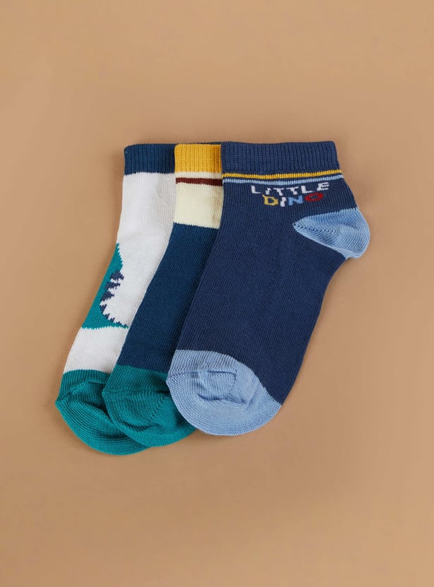 FAME FOREVER Assorted Ankle Length Socks - Pack of 3