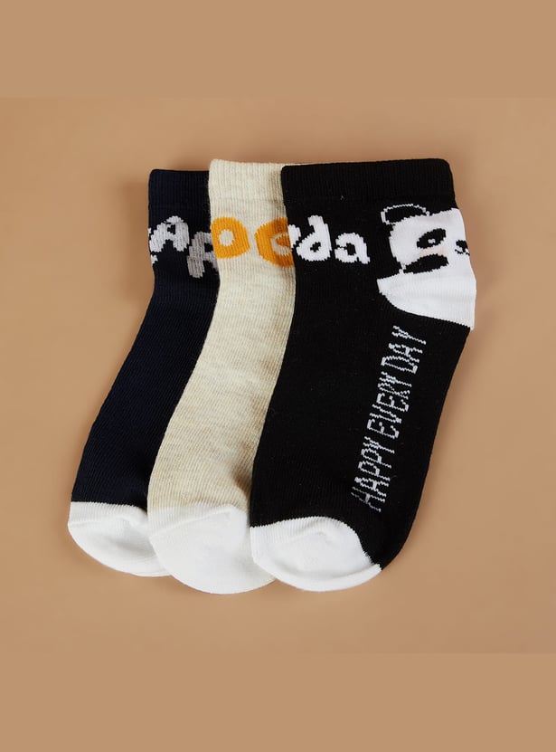 FAME FOREVER Assorted Ankle Length Socks - Pack of 3