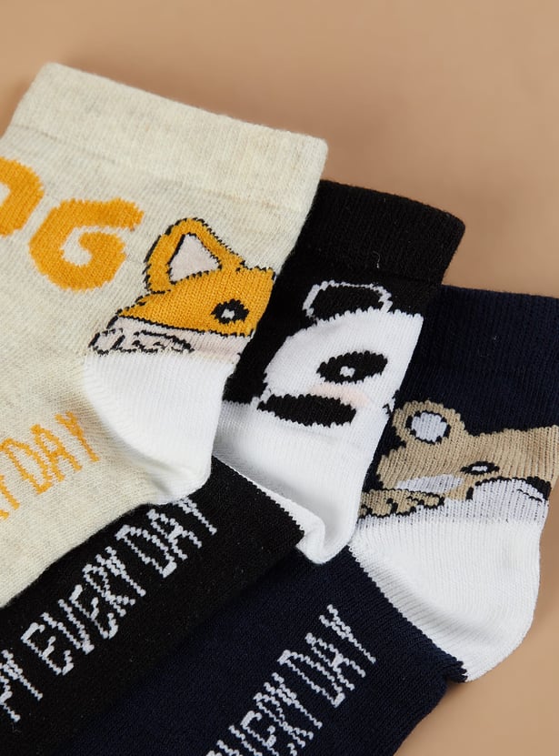 FAME FOREVER Assorted Ankle Length Socks - Pack of 3
