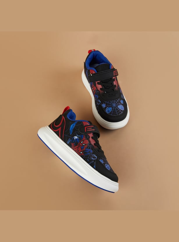 FAME FOREVER Boys Spider-Man Velcro Sneakers