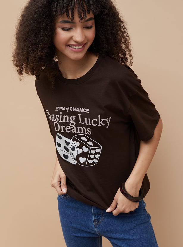 FAME FOREVER Graphic Print T-shirt