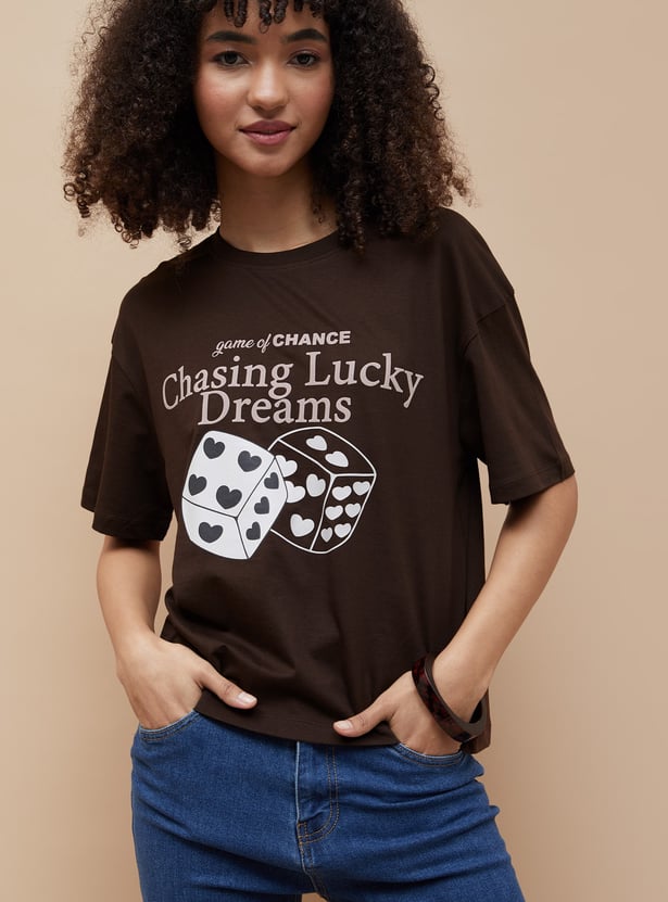 FAME FOREVER Graphic Print T-shirt