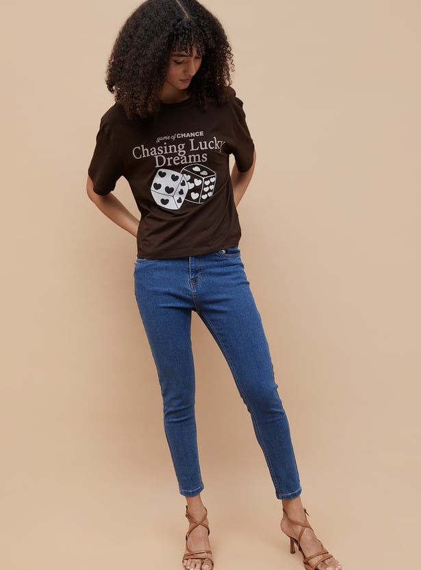 FAME FOREVER Graphic Print T-shirt