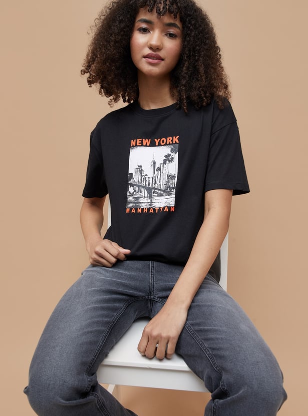 FAME FOREVER Graphic Print T-shirt