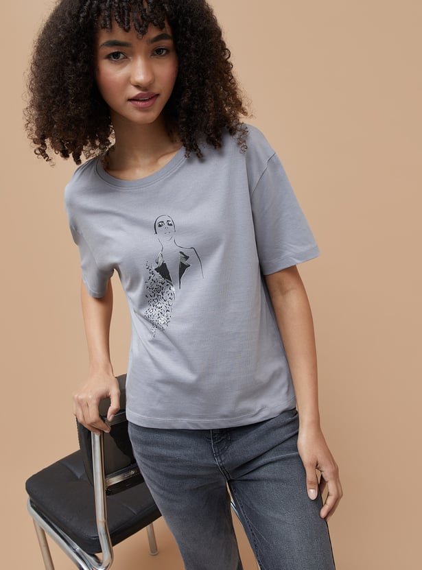 FAME FOREVER Graphic Print T-shirt