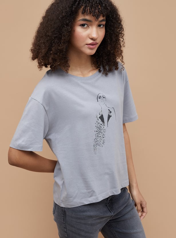 FAME FOREVER Graphic Print T-shirt