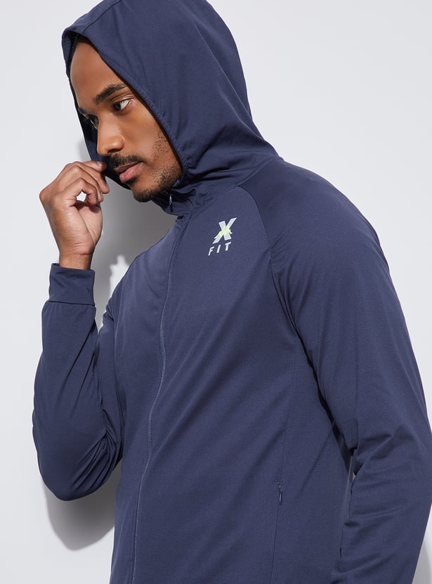 KAPPA Logo Print Sports Hooded Sweatshirt
