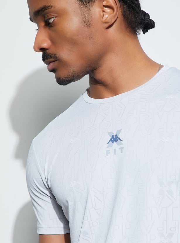 KAPPA Textured Crew Neck T-shirt