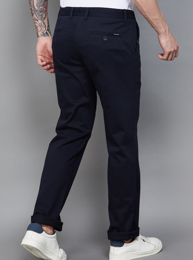 INDIAN TERRAIN Solid Regular Fit Trousers