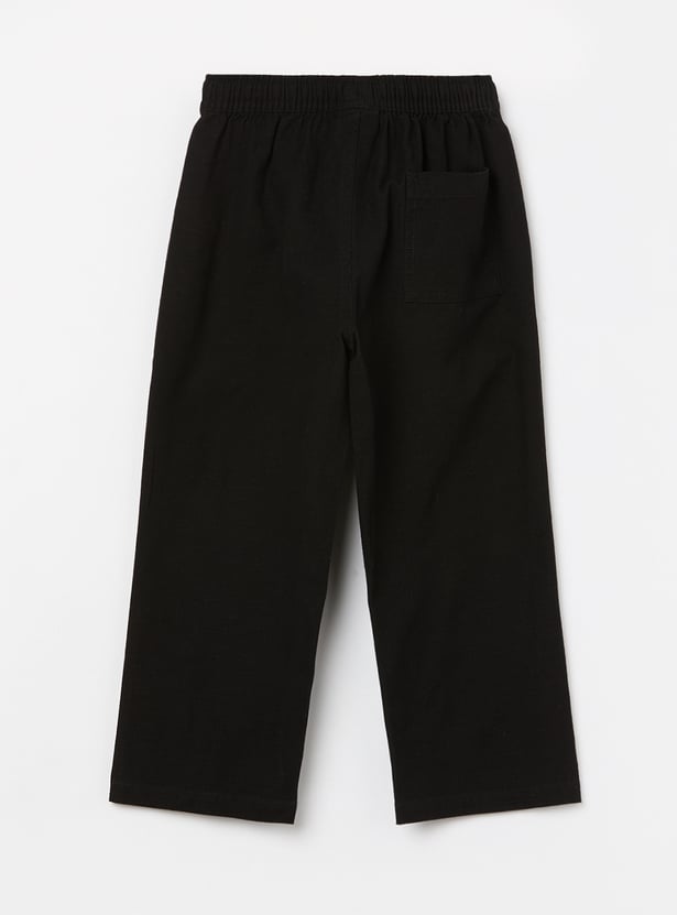 FAME FOREVER Boys Solid Elasticated Trousers