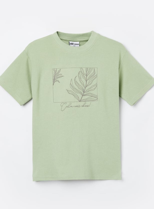 FAME FOREVER Boys Embroidered T-shirt