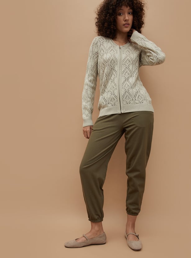 COLOUR ME Knit Patterned Cardigan