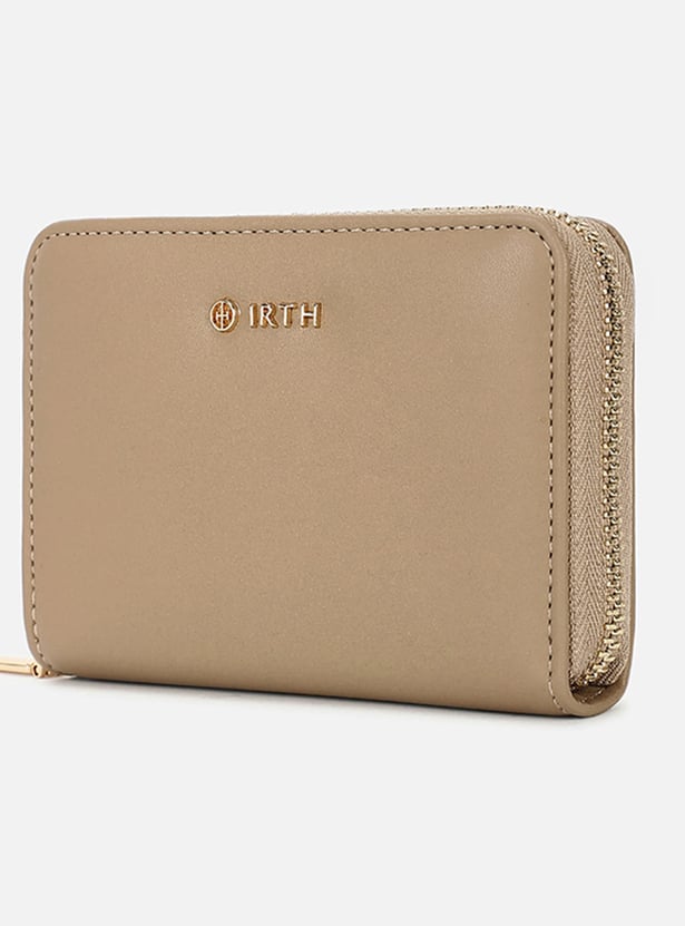IRTH Solid Zip-Around Wallet