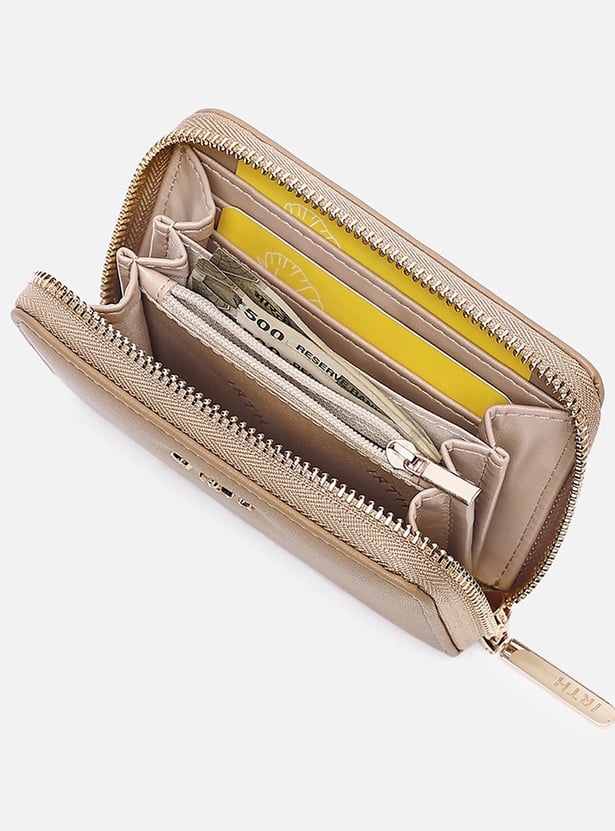 IRTH Solid Zip-Around Wallet