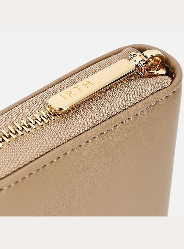 IRTH Solid Zip-Around Wallet