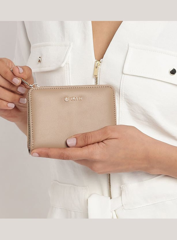 IRTH Solid Zip-Around Wallet