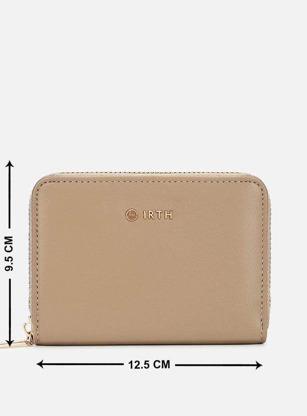 IRTH Solid Zip-Around Wallet