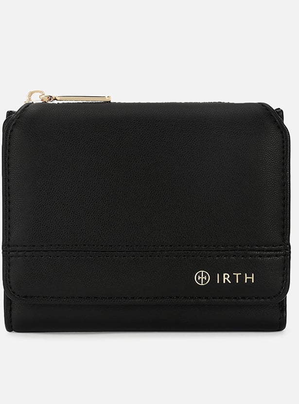 IRTH Solid Zip-Around Wallet