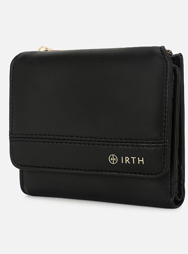 IRTH Solid Zip-Around Wallet
