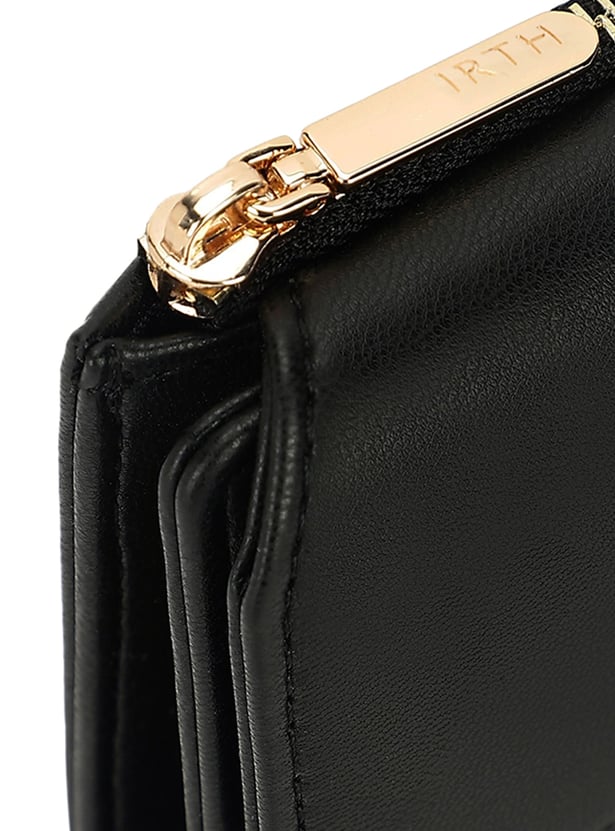 IRTH Solid Zip-Around Wallet