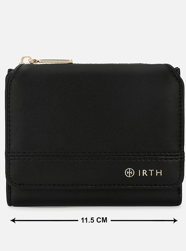 IRTH Solid Zip-Around Wallet