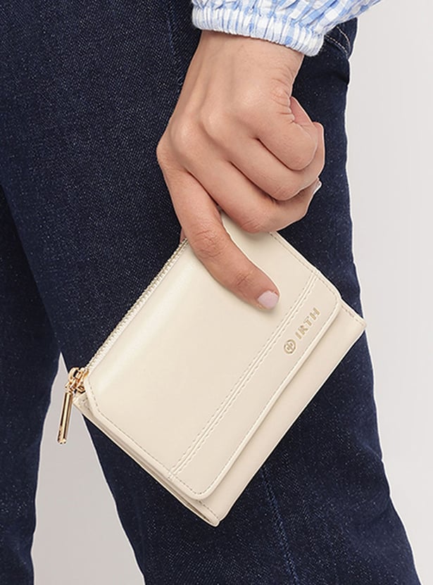 IRTH Solid Zip-Around Wallet