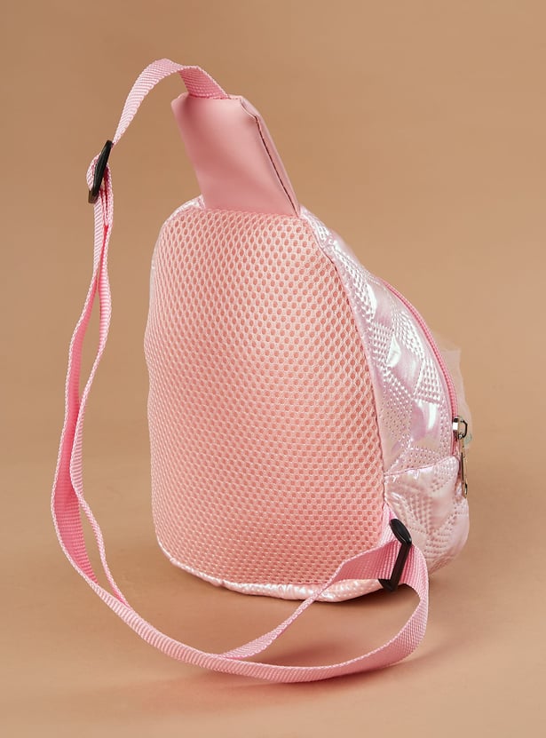 FAME FOREVER Quilted Crossbody Backpack with Bow