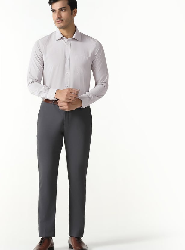 BLACKBERRYS Textured Slim Fit Formal Shirt