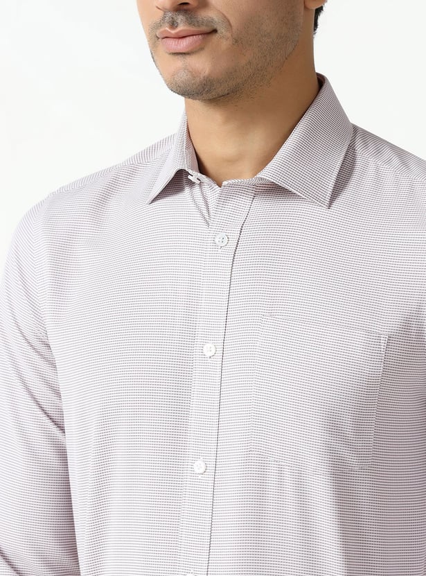 BLACKBERRYS Textured Slim Fit Formal Shirt