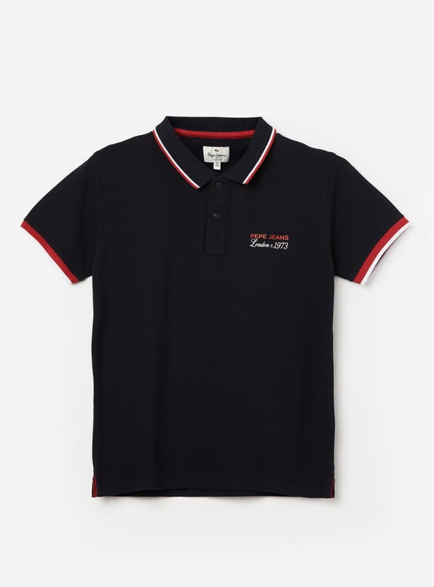 PEPE JEANS Boys Contrat Tipping Polo T-shirt