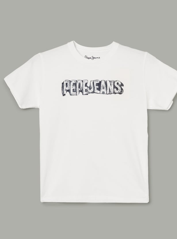 PEPE JEANS Boys Brand Print T-shirt