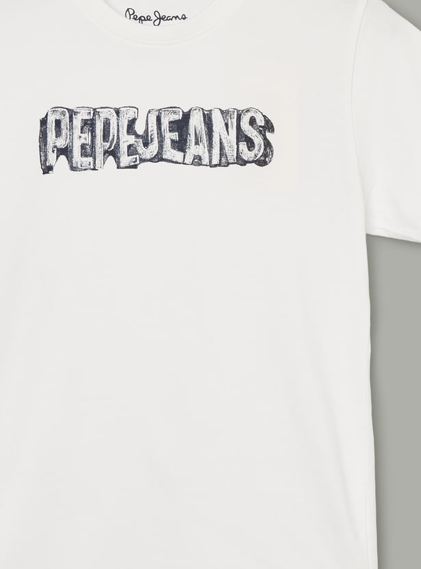 PEPE JEANS Boys Brand Print T-shirt
