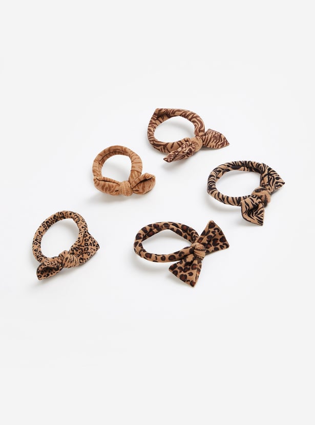 FAME FOREVER Animal Printed Hair Ties - Pack of 5