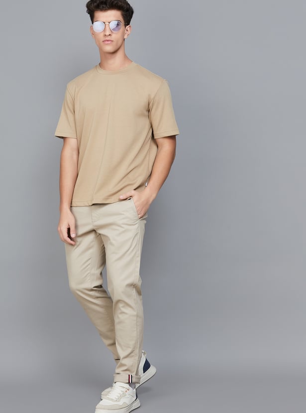 ARROW SPORT Solid Slim Tapered Trousers