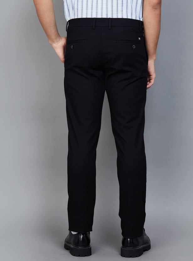 ARROW SPORT Solid Slim Tapered Trousers