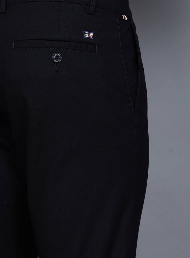 ARROW SPORT Solid Slim Tapered Trousers