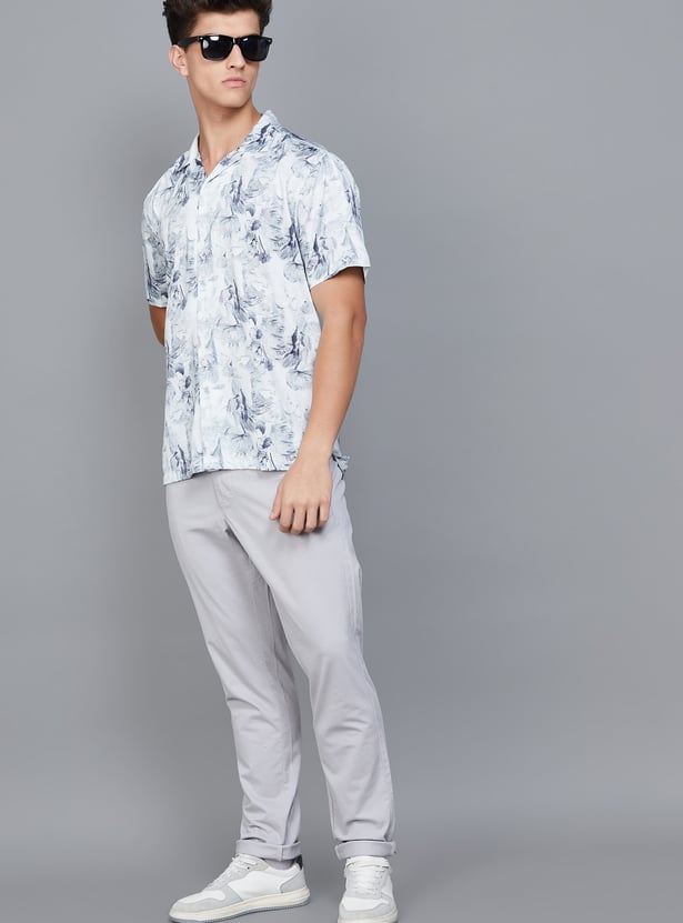 ARROW SPORT Solid Slim Tapered Trousers