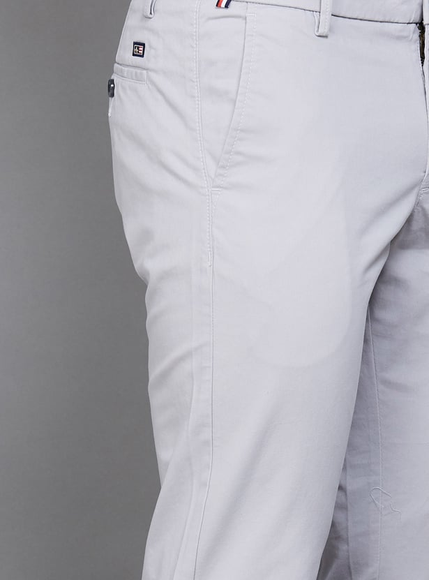 ARROW SPORT Solid Slim Tapered Trousers