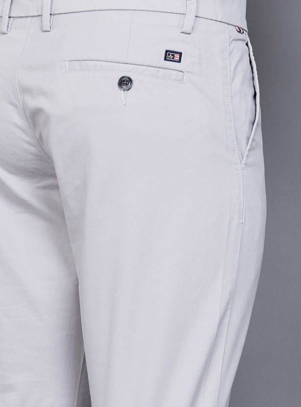 ARROW SPORT Solid Slim Tapered Trousers