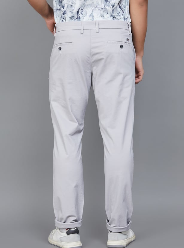 ARROW SPORT Solid Slim Tapered Trousers