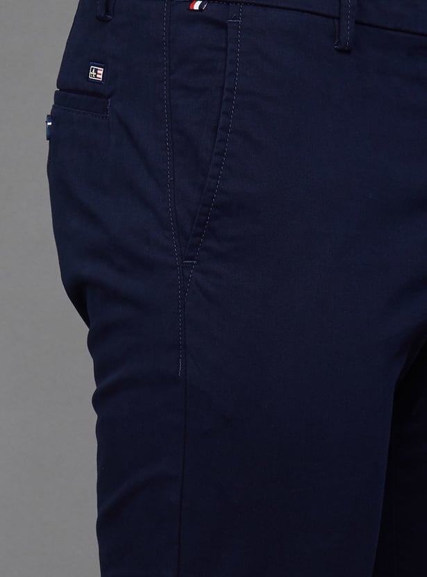 ARROW SPORT Solid Slim Tapered Trousers