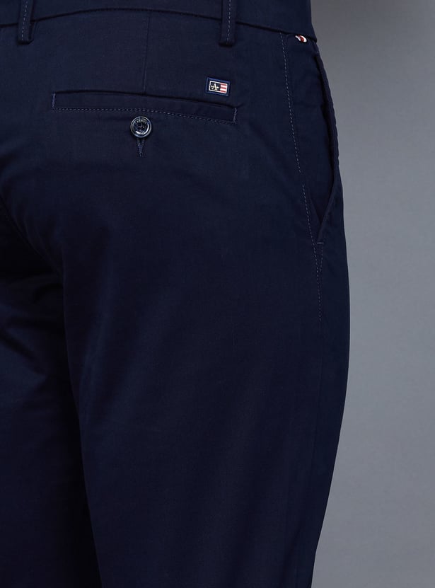ARROW SPORT Solid Slim Tapered Trousers